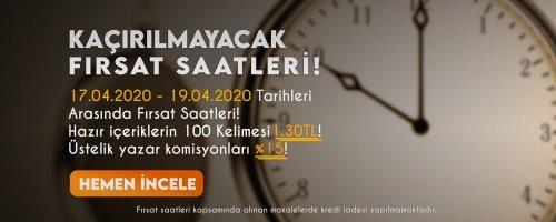 Fırsat Saatleri - Nisan
