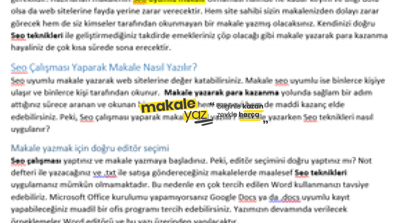 SEO Uyumlu Makale Nasıl Yazılır?